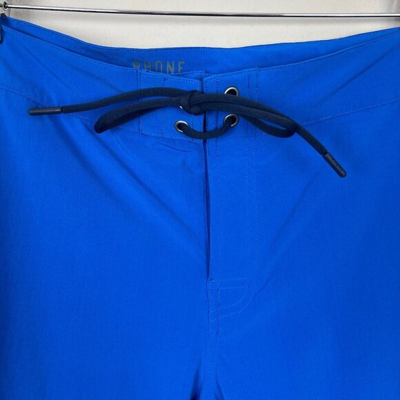 Rhone Board Shorts Men 36 Blue Tech Drawstring Classic Pockets 9” Stretch Beach‎ - Picture 3 of 15
